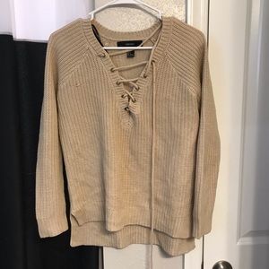 Forever 21 lace up sweater